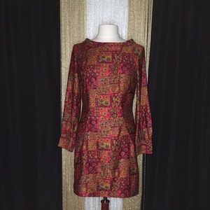 Long Sleeve Vintage Mini Dress